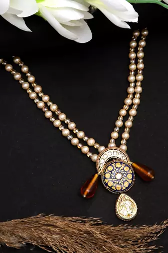 Cerulean cascade haar necklace