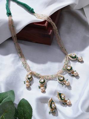 Chandan necklace with earring jewellery set 2