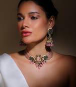 Gul-e-lalah necklace with earring jewellery set