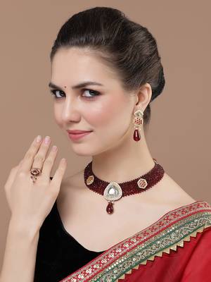 Merlot necklace with earring jewellery set 1