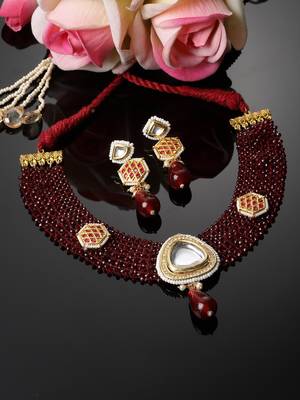 Merlot necklace with earring jewellery set 2