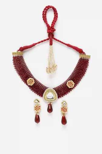 Merlot necklace with earring jewellery set