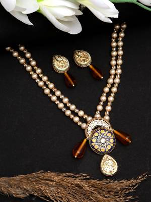 Turquoise tempest necklace with earring jewellery set 2