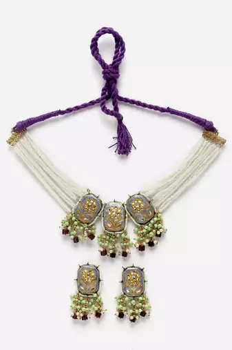 Saawan ki necklace with earring jewellery set