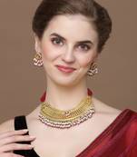Lal roshni necklace with earring jewellery set
