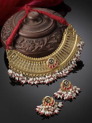 Lal roshni necklace with earring jewellery set 2