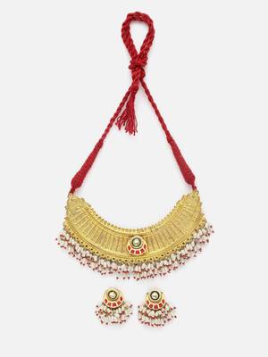 Lal roshni necklace with earring jewellery set 3