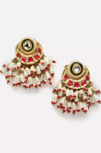 Lal roshni necklace with earring jewellery set