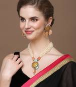 Rust necklace with earring jewellery set