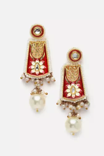 Aabi gulabi necklace with earring jewellery set