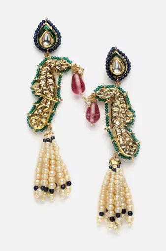 Malachite drop earring