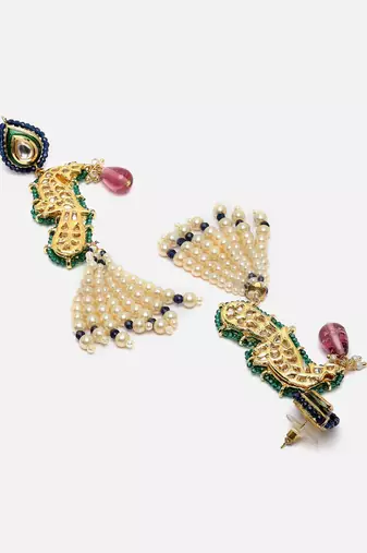 Malachite drop earring