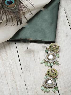 Broccoli drop earring 2