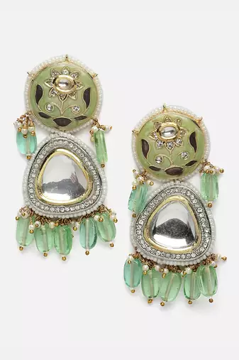 Broccoli drop earring