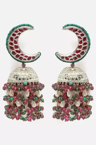 Gul-e-surkh jhumka earring