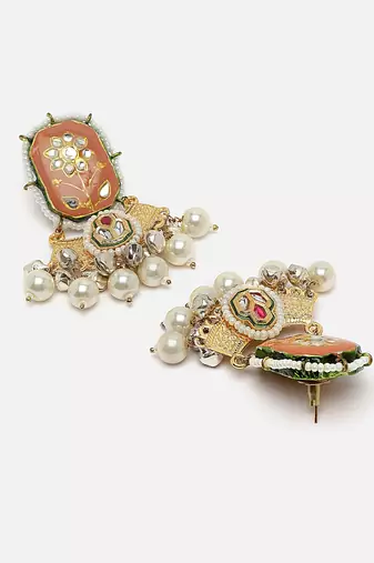 Vermilion drop earring