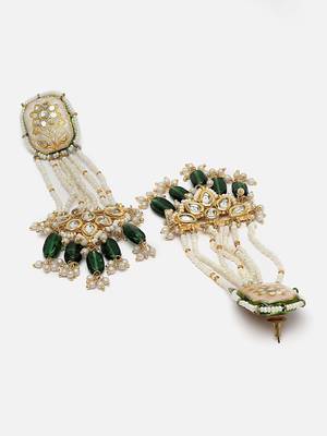 Beige drop earring 4