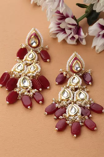 Aabshaar aag drop earring
