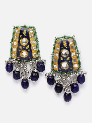 Neela anarkali drop earring 3