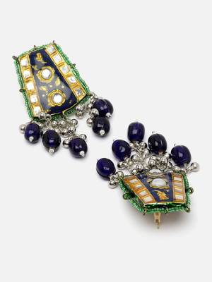 Neela anarkali drop earring 4