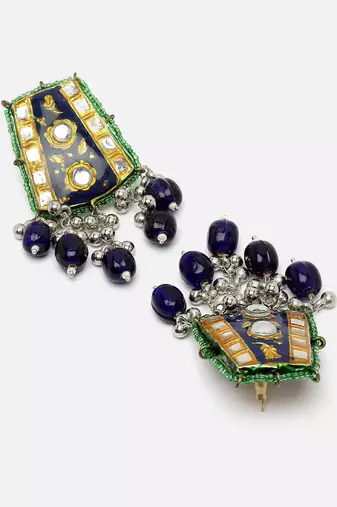 Neela anarkali drop earring