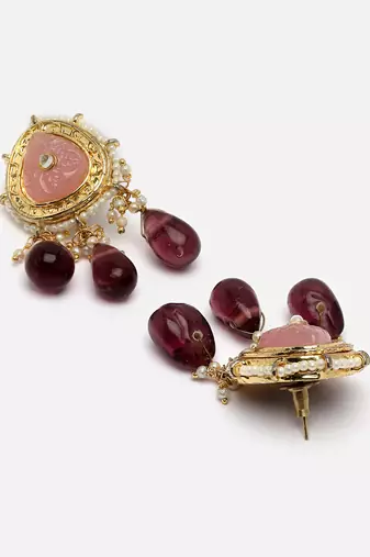 Coral drop earring