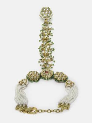 Opal hath phool hand jewellery 4
