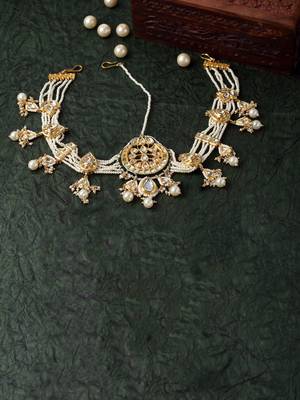 Ecru matha patti hair jewellery 2