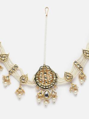 Ecru matha patti hair jewellery 4
