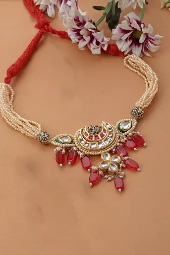 Cheeni chamak chokar necklace