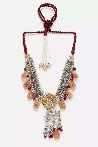 Persimmon haar necklace