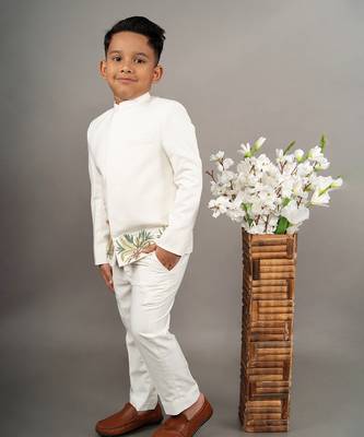 Ivory bandgala with cheetah embroidered with pant set 3