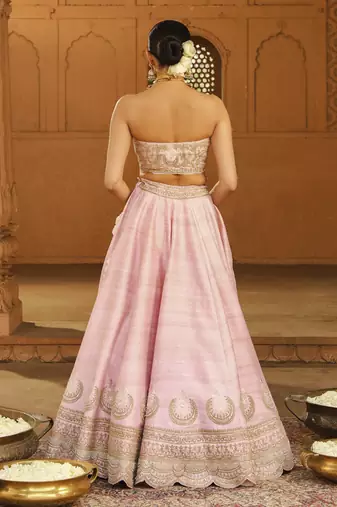 Mehnoor Razana Blush Pink Light Lehenga Set