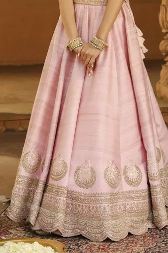 Mehnoor Razana Blush Pink Light Lehenga Set