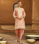 Mehnoor Ernika Off-Rose Short Kurta With Dhoti Set