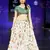 cream Motif Print Satin SemiStitched Lehenga Choli With Unstitched sequin Work Blouse and Dupatta