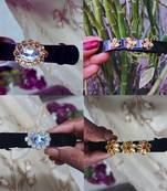 Stone stud rodium  combo bakal color multi material metal size 3.5 inch