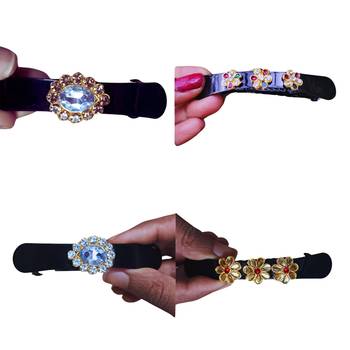 Stone stud rodium  combo bakal color multi material metal size 3.5 inch 2