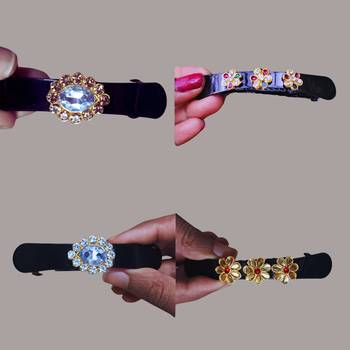 Stone stud rodium  combo bakal color multi material metal size 3.5 inch 3