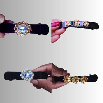 Stone stud rodium  combo bakal color multi material metal size 3.5 inch 4