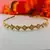 Stone stud gold plated  hair band color golden material brass  size free size