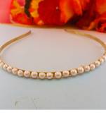 Stone stud gold plated  hair band color golden material brass  size free size