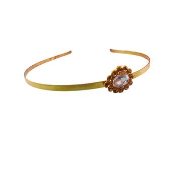 Stone stud gold plated  hair band color golden material brass  size free size 5