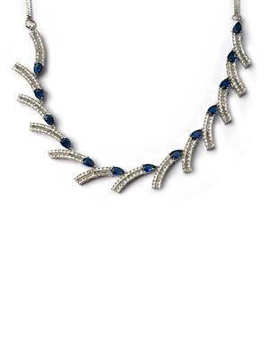 silver-plated ad jewelry set for women     perfect gift for all occasions blue color 4