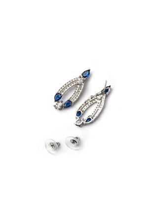 silver-plated ad jewelry set for women     perfect gift for all occasions blue color 5