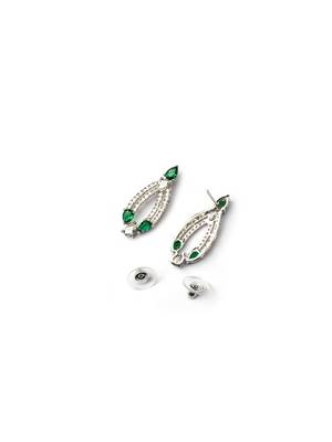 silver-plated ad jewelry set for women     perfect gift for all occasions green color 5
