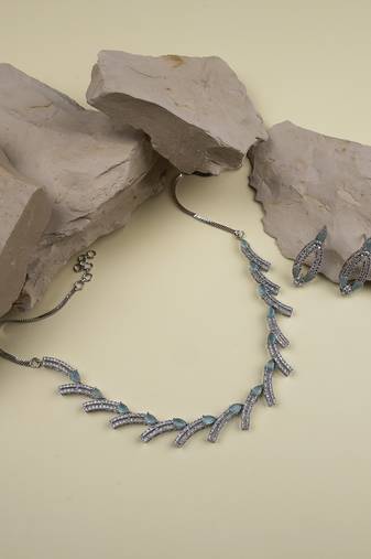 silver-plated ad jewelry set for women – perfect gift for all occasions turquoise color