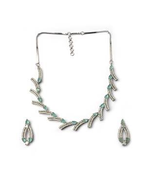 silver-plated ad jewelry set for women     perfect gift for all occasions turquoise color 3