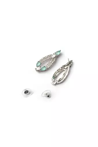 silver-plated ad jewelry set for women     perfect gift for all occasions turquoise color