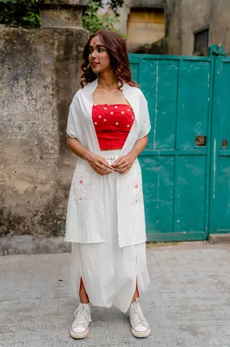 Shvet- mul dhoti